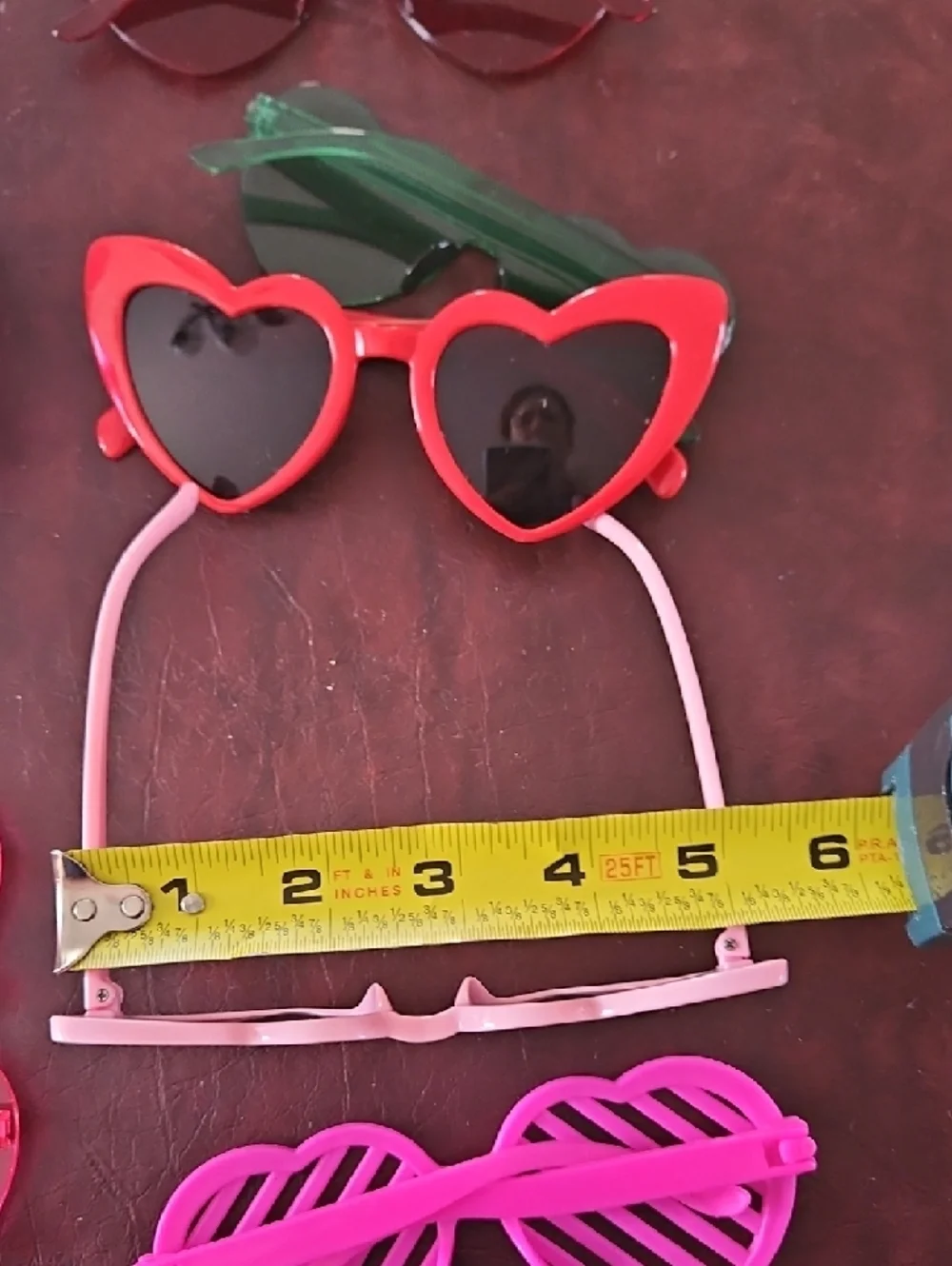 Assorted Heart-Shaped & Fun Kids Sunglasses - Pink Red Green Blue